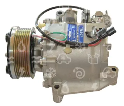 kompresor SANDEN TRSE07, řemenice 100 mm, 12V, OEM 35041050A2 / 38800RNCZ010